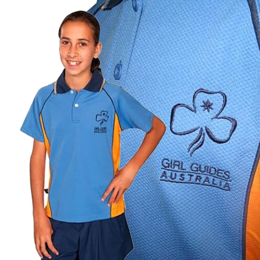 Girl Guides Tween Polo Uniform Blue / Orange