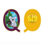 Queensland Girl Guides Metal State Badge