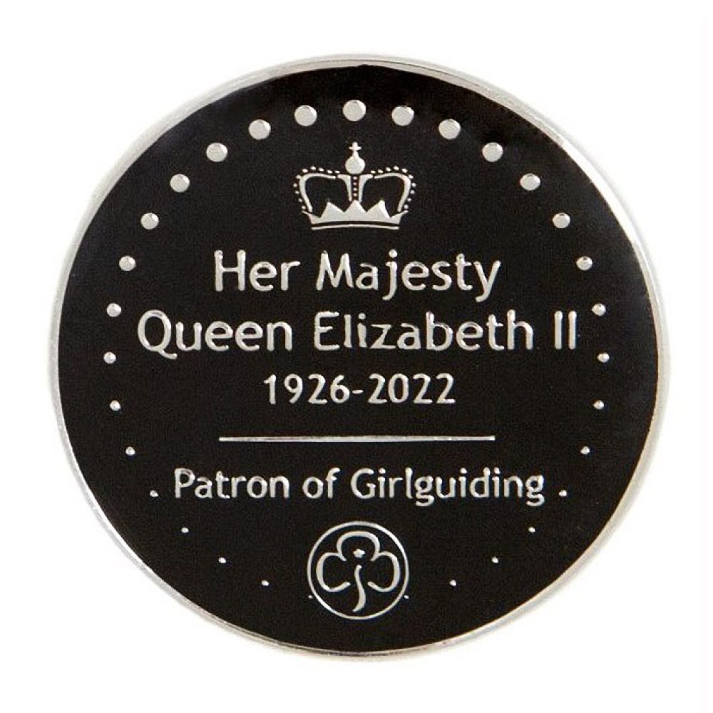 In Memory of our Patron, Her Majesty Queen Elizabeth II Metal Badge
